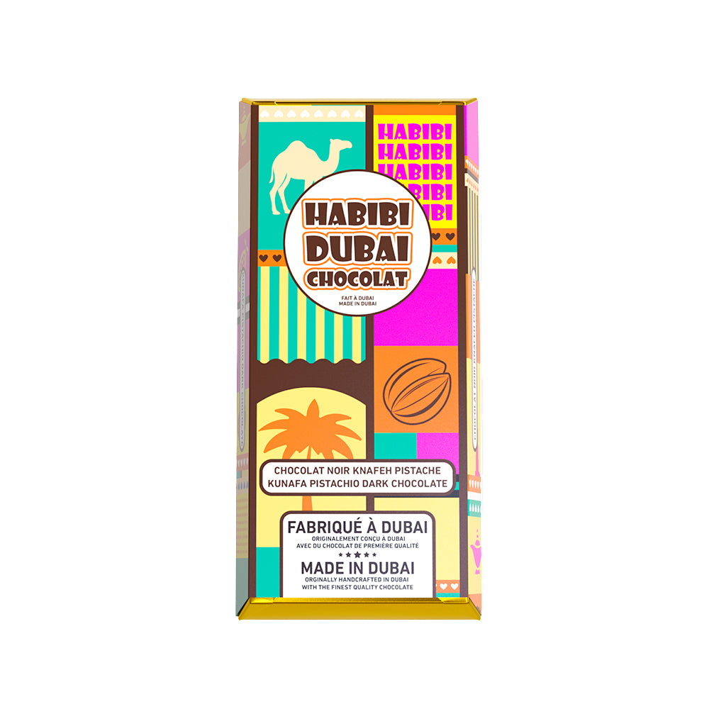 Habibi Dubai Chocolate - Kunafa Pistachio Dark Chocolate - 10/200g