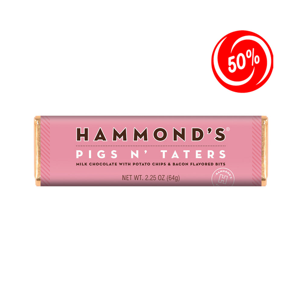 (EXPIRATION: 30/06/2024) Hammond's -  Pigs N' Taters Chocolate Bar - 12/64g