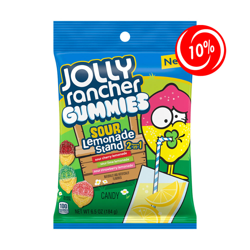 (EXPIRATION: 01/11/2024) Jolly Rancher - Gummies Sour Lemonade - 12/184g