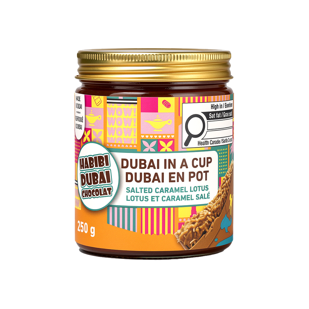Habibi Dubai Chocolat - Dubai in a Cup - Saleted caramel Lotus - 12/250g