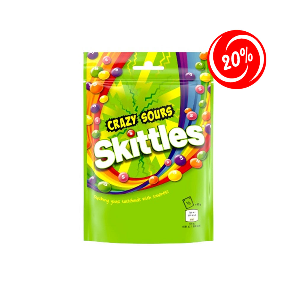 (EXPIRATION: 17/06/2025) Skittles - Crazy Sours - 15/136g