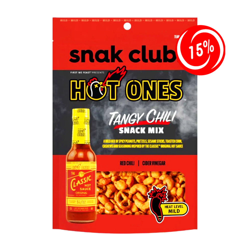 (EXPIRATION: 23/01/2025) Snak Club - Hot Ones Tangy Chili Snack Mix - 12/57g