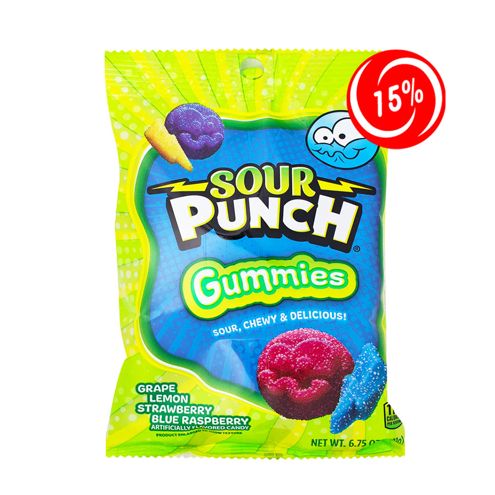 (EXPIRATION 17/03/2025) Sour Punch - Gummies - 8/191g