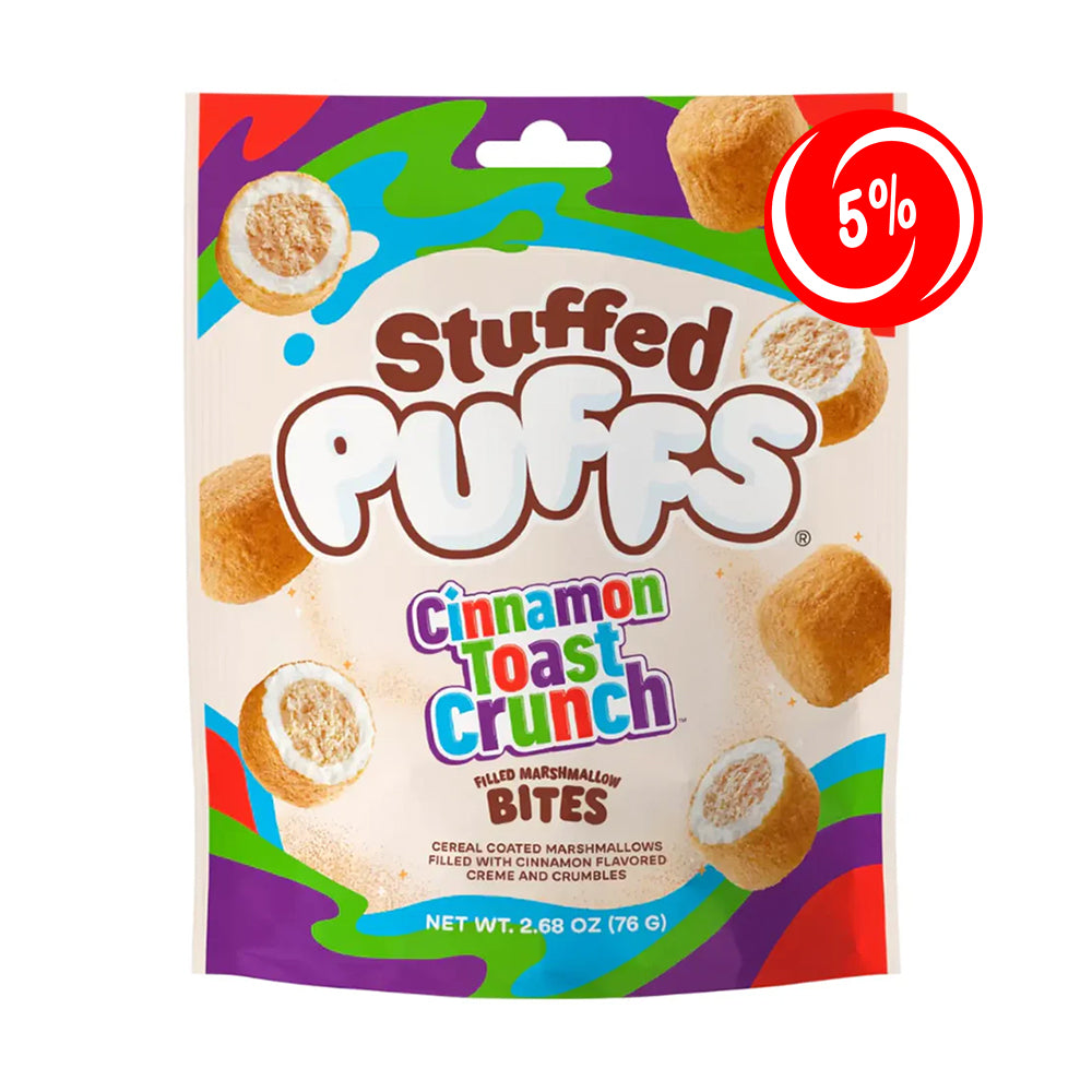 (EXPIRATION: 05/12/2024) Stuffed Puffs - Cinnamon Toast Crunch - 8/76g