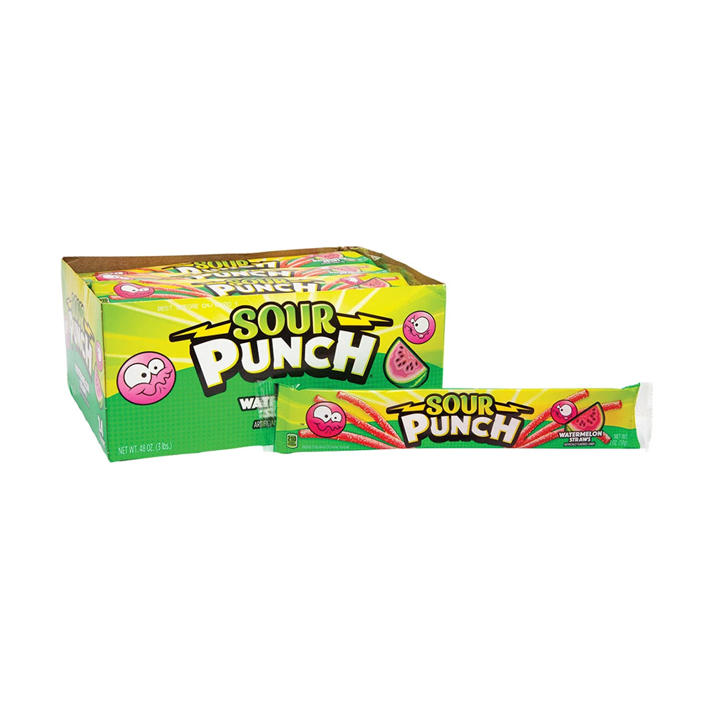 Sour Punch - Watermelon Straws - 24/57g