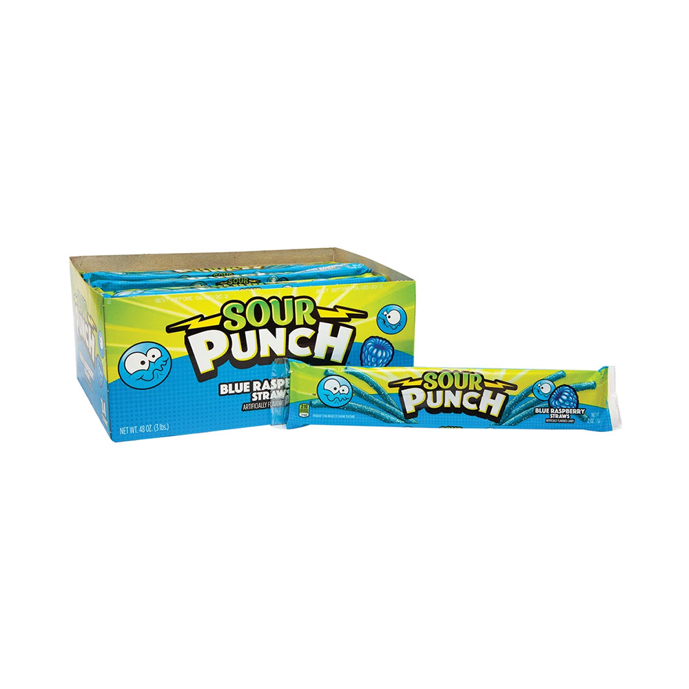 Sour Punch - Blue Raspberry Straws - 24/57g