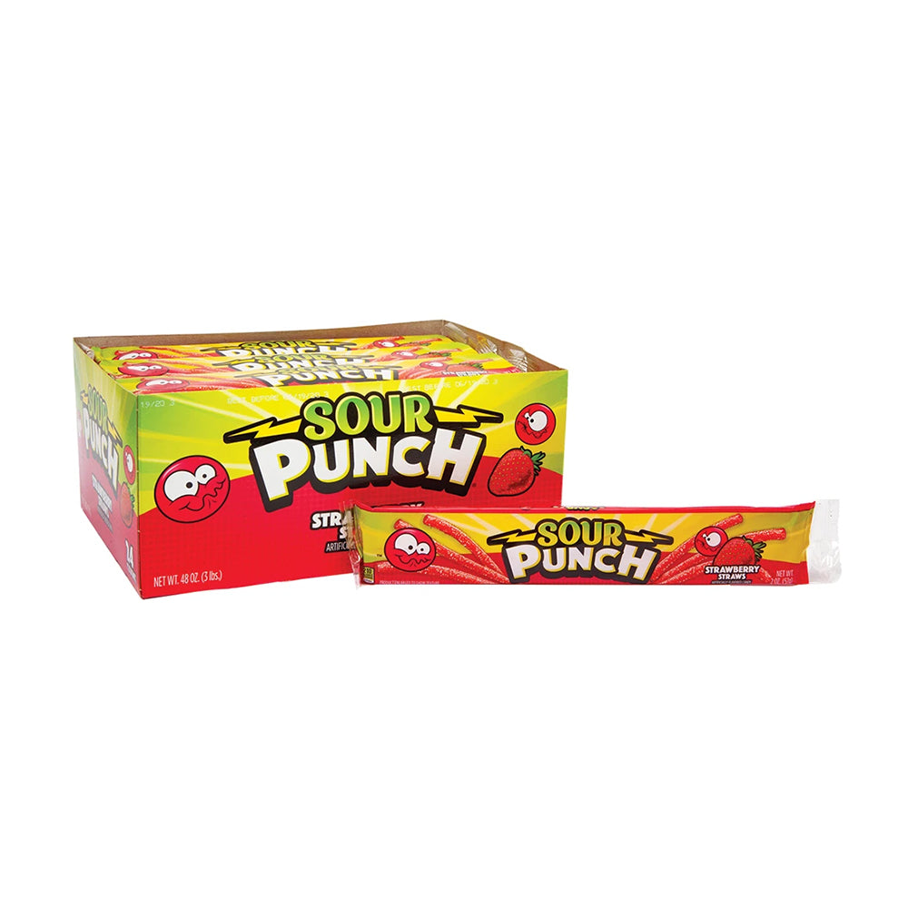 Sour Punch - Strawberry Straws - 24/57g