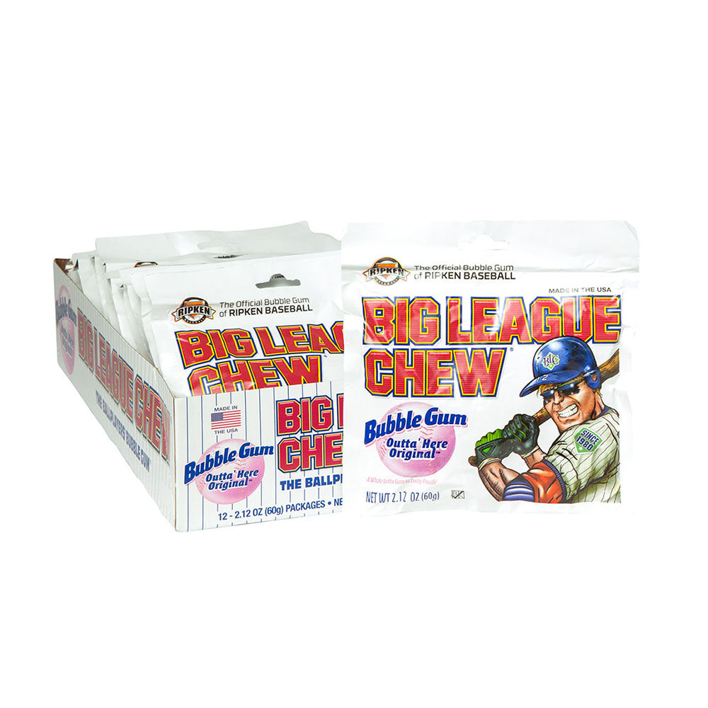Big League Chew - Bubble Gum Original - 12/60g
