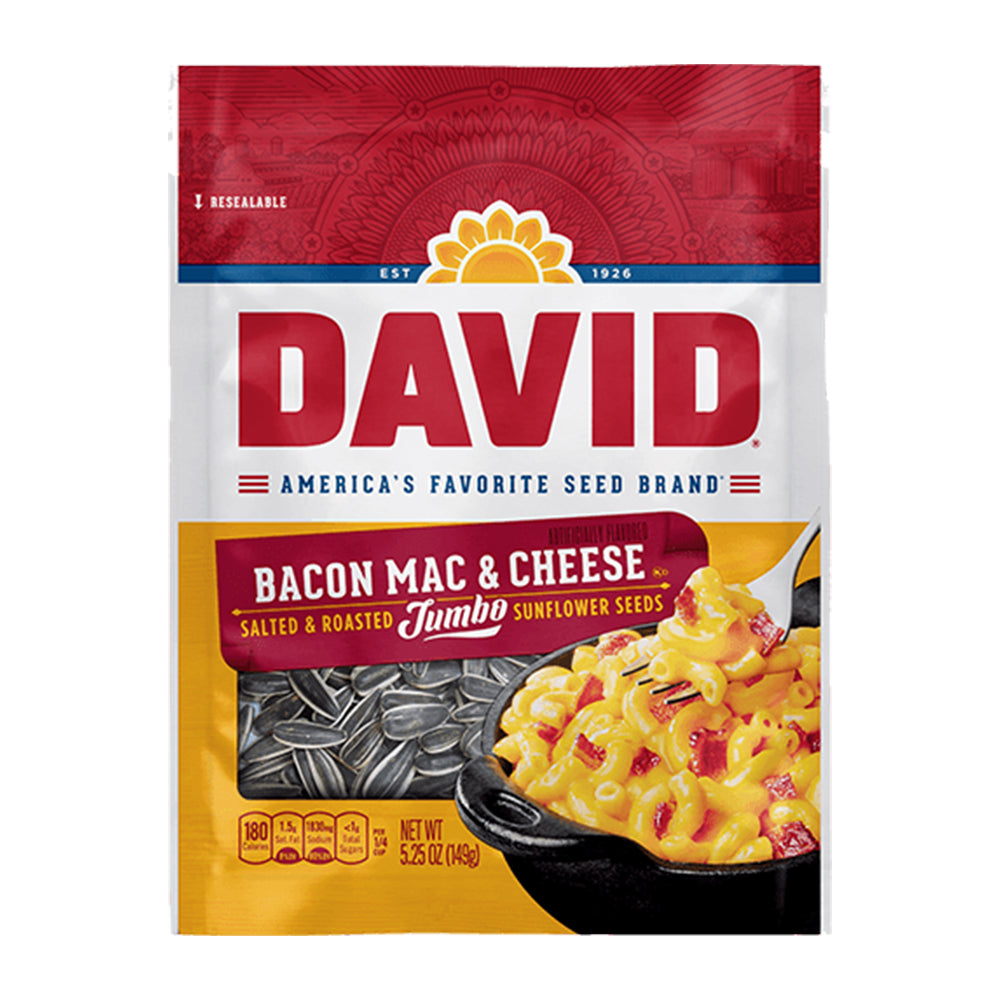 David - Bacon Mac & Cheese Sunflower Seeds - 12/149g