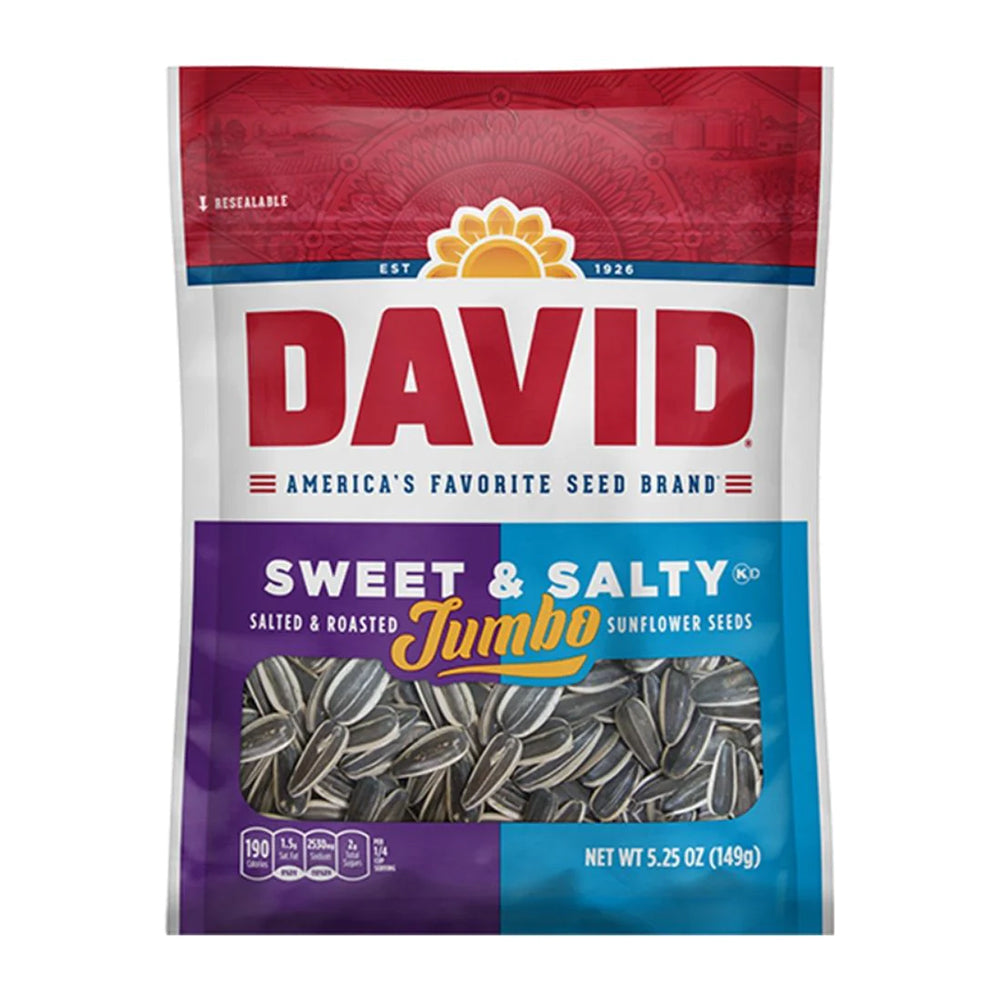 David - Sweet & Salty Sunflower Seeds - 12/149g