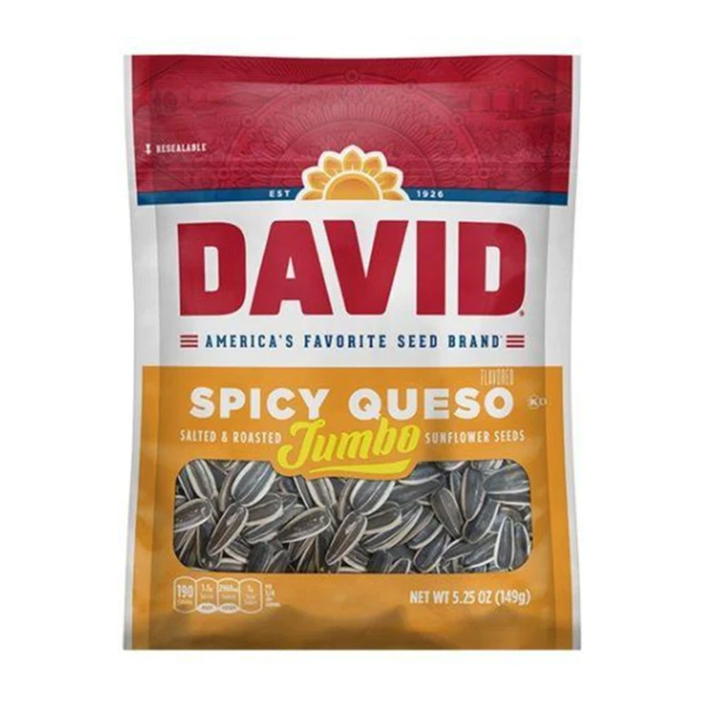 David - Spicy Queso Sunflower Seeds - 12/149g