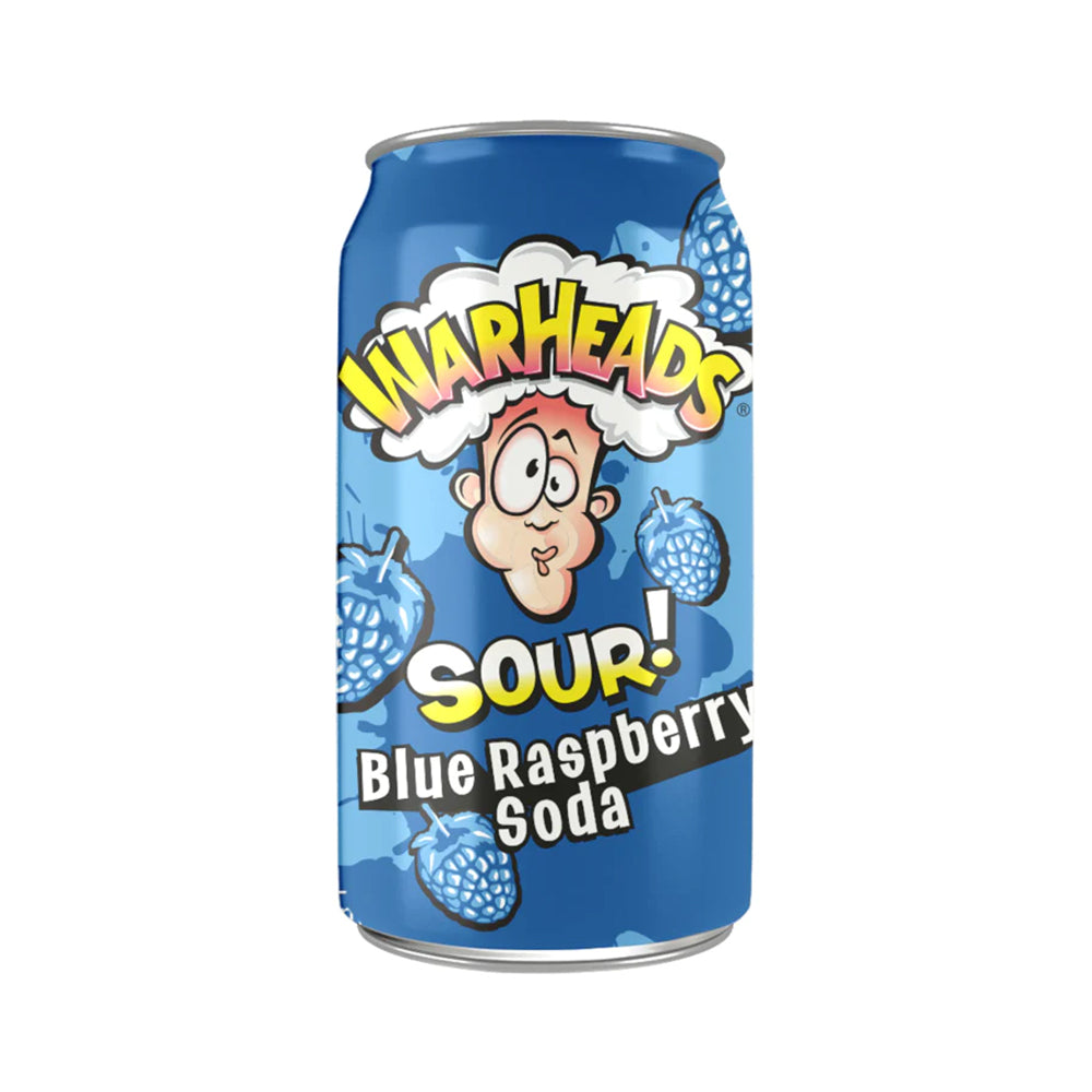 Warheads - Sour Blue Raspberry Soda - 12/355ml