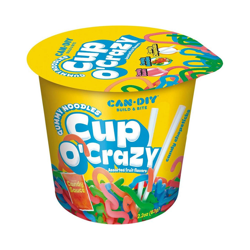 Cup O' Crazy Gummi Noodles Candy - 12/63g